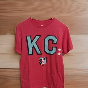 Kansas‎ City Current t-shirt Size Small Womens  Major League Soccer Red Teal